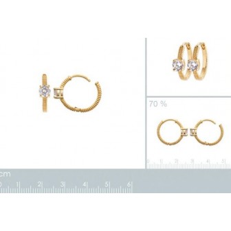 Créoles plaqué-or 3 microns 750/000 oz 2634610