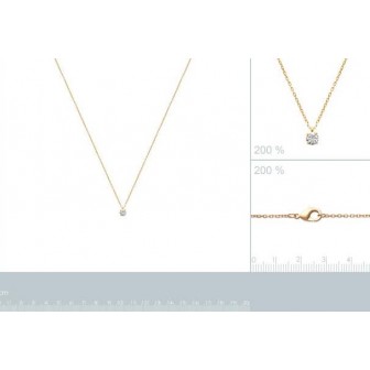 Collier plaqué-or 750/000 3 microns oz 973075