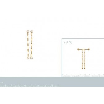 Boucles d'oreilles plaqué-or 750/000 3 microns oz 2587910