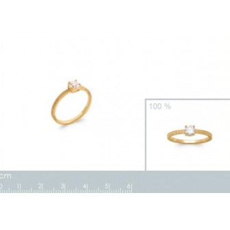 Bague plaqué-or 750/000 5 microns oz 2912310