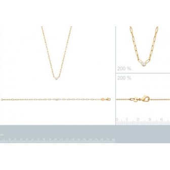 Collier plaqué-or 750/000 3 microns oz 97344345