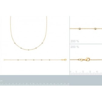 Collier plaqué-or 750/000 3 microns oz 97344645