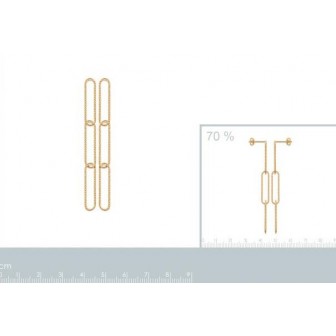 Boucles d'oreilles plaqué-or 750/000 3 microns 2585700