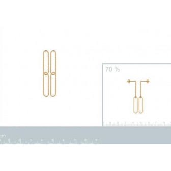 Boucles d'oreilles plaqué-or 750/000 3 microns 2585600
