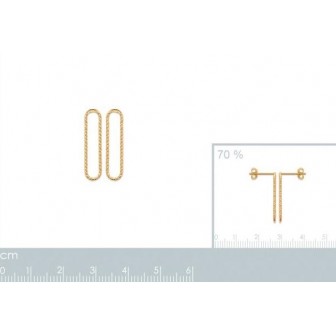 Boucles d'oreilles plaqué-or 750/000 3 microns 2585500