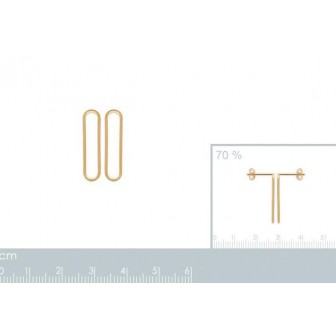 Boucles d'oreilles plaqué-or 750/000 3 microns 2585800