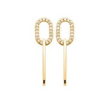 Boucles d'oreilles plaqué-or 750/000 3 microns oz 2574910