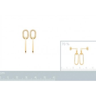 Boucles d'oreilles plaqué-or 750/000 3 microns oz 2574910