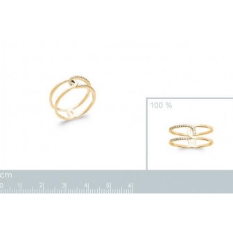 Bague plaqué-or 750/000 5 microns oz 2292810