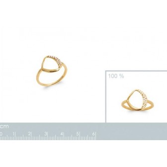 Bague plaqué-or 750/000 5 microns oz 2910910