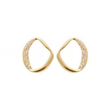 Boucles d'oreilles plaqué-or 750/000 3 microns oz 2586910