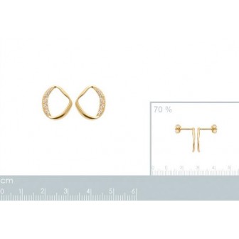Boucles d'oreilles plaqué-or 750/000 3 microns oz 2586910