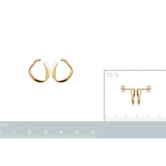 Boucles d'oreilles plaqué-or 750/000 3 microns 2587000