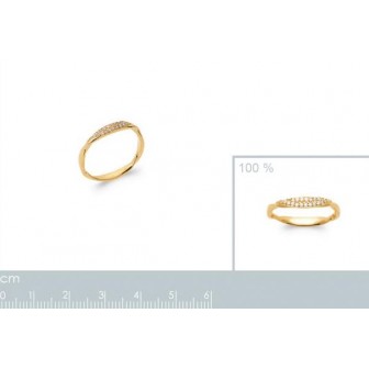 Bague plaqué-or 750/000 5 microns oz 2911010
