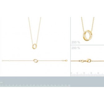 Collier plaqué-or 750/000 3 microns oz 973447