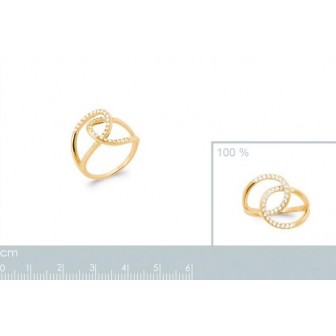 Bague plaqué-or 750/000 5 microns oz 2913010