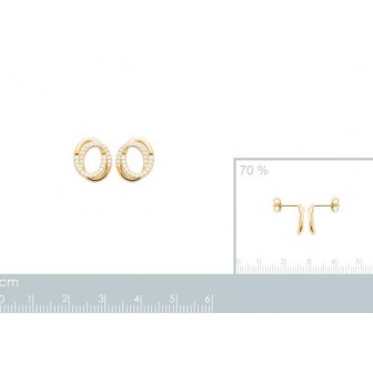 Boucles d'oreilles plaqué-or 750/000 3 microns oz 2588110