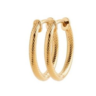 Créoles plaqué-or 750/000 3 microns IJH4720