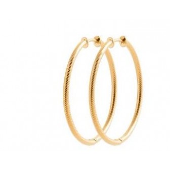 Créoles plaqué-or 750/000 3 microns IJH4740