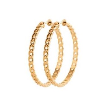 Créoles plaqué-or 750/000 3 microns IJH4840