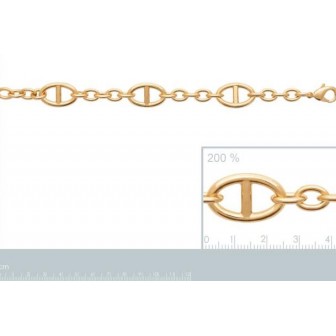 Bracelet plaqué-or 750/000 3 microns 292002