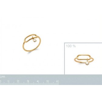 Bague plaqué-or 750/000 5 microns oz 2911610