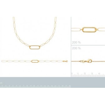 Collier plaqué-or 750/000 3 microns 92179545