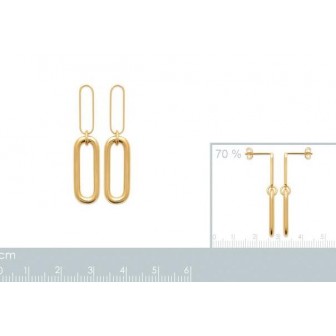 Boucles d'oreilles plaqué-or 750/000 3 microns 2586700