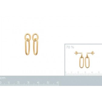 Boucles d'oreilles plaqué-or 750/000 3 microns 2583800