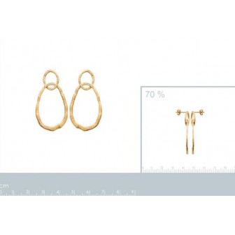 Boucles d'oreilles plaqué-or 750/000 3 microns 2577000