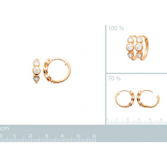 Créoles Plaqué-Or 750/000 3Microns Oz 2636010
