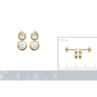 Boucle d'Oreilles Plaqué -OR 750/000 3MICRONS OZ 2589310