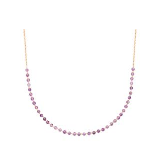 COLLIER PLAQUE -OR 750/000 3MICRONS AMETHYSTE 97346445