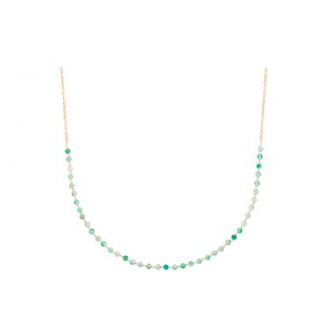 COLLIER PLAQUE-OR 750/000 3MICRONS CALCEDOINE VERTE 97346345
