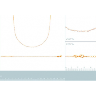 COLLIER PLAQUE -OR 750/000 3MICRONS PIERRE DE LUNE 97346645