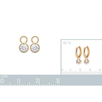 Boucles d'oreilles plaqué-or 3 microns 750/000 oz 2595110