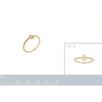 Bague plaqué-or 750/000 5 microns oz 2921010