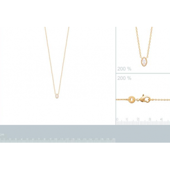 Collier plaqué-or 750/000 3 microns 973568