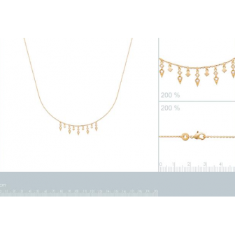 Collier plaqué-or 750/000 3 microns oz 973564