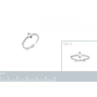 Bague argent rhodié 925/000 oz 1923110