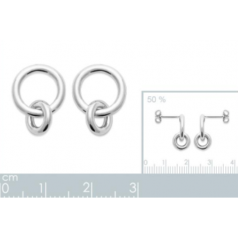 Boucles d'oreilles argent rhodié 925/000 7593800