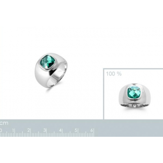 Bague argent rhodié 925/000 pierre synthétique 1923650