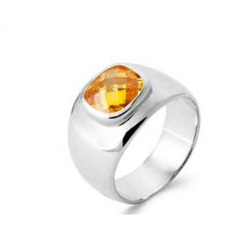 Bague argent rhodié 925/000 pierre synthétique 1923690