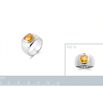 Bague argent rhodié 925/000 pierre synthétique 1923690