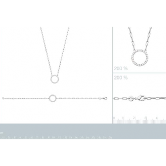 Collier argent rhodié 925/000 oz 87350345