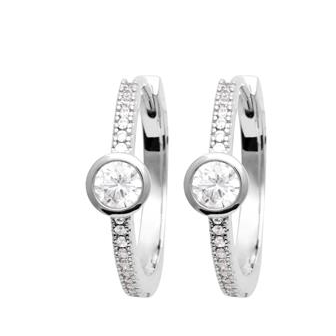 Créoles argent rhodié 925/000 oz DER4110