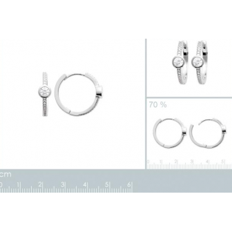 Créoles argent rhodié 925/000 oz 1644110