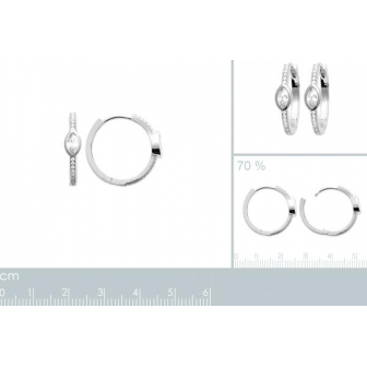 Créoles argent rhodié 925/000 oz 1644010