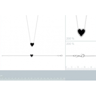 Bracelet argent rhodié 925/000 oz et pierre véritable 87359218