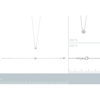 Collier argent rhodié 925/000 oz 87350645